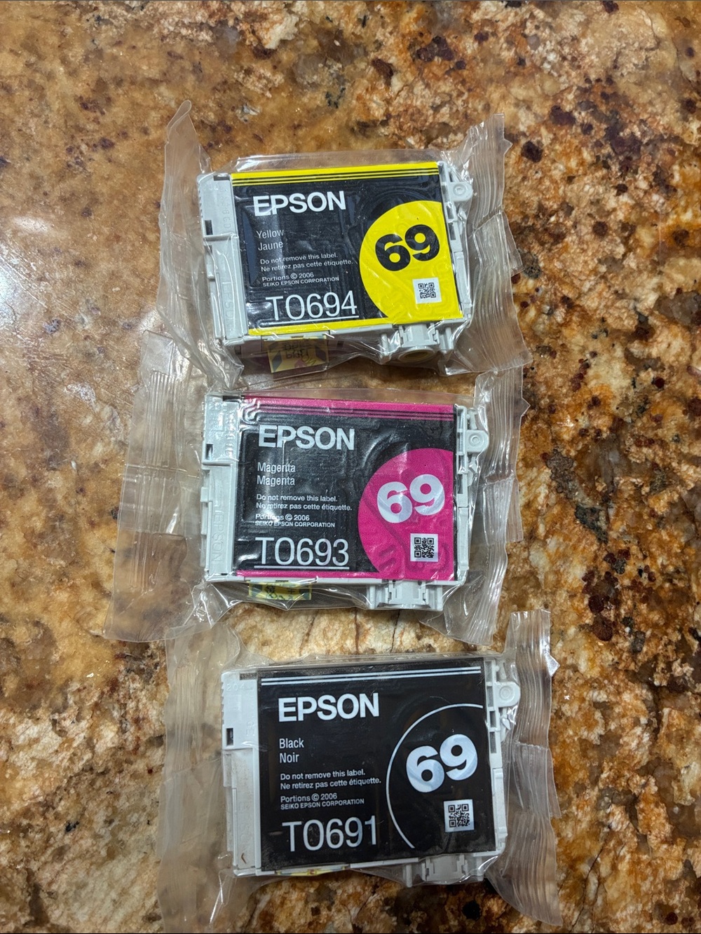 Epson Ink - Black, Magenta, Yellow